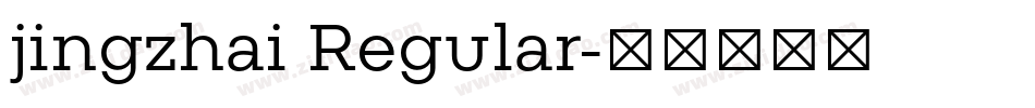 jingzhai Regular字体转换